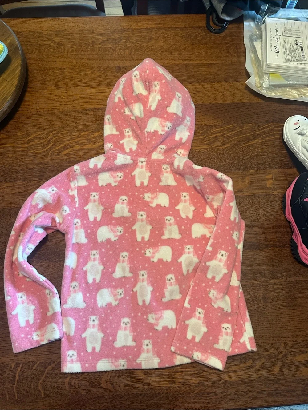 Gymboree Pink Polar Bear Hooded Fleece Zip Jacket